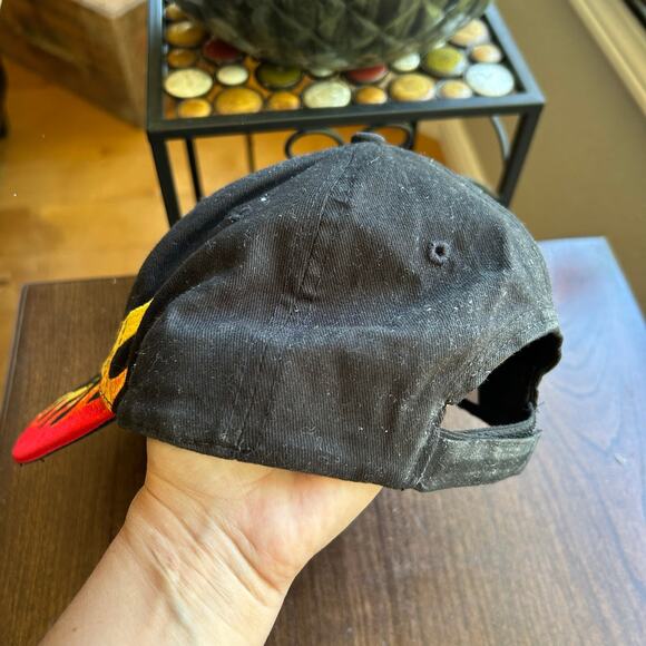 Embroidered Flames and Mad Anthony Logo on Black Hat - Picture 3 of 8